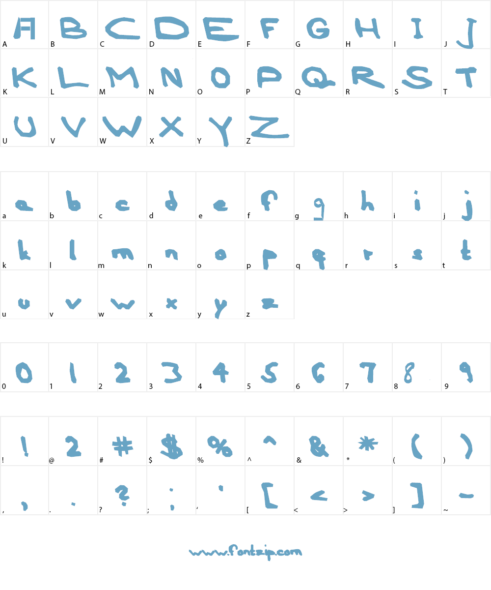 AEZ blocky Font Character